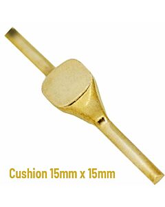 18ct Yellow Gold Cushion signet 11.25mm x  9.5mm | Unfinished signet stamping